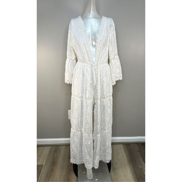 Melissa Odabash AVA WHITE KAFTAN Size S $340 - Picture 4 of 12